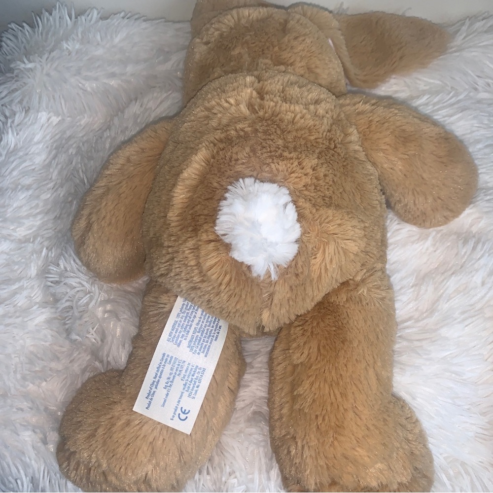 BAB Brown Tan Pink Lop Eared Bunny Rabbit Plush Soft Stuffed Animal - Picture 3 of 4